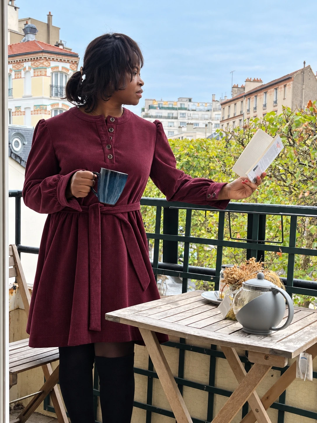 Robe Nina, photo complémentaire du velours