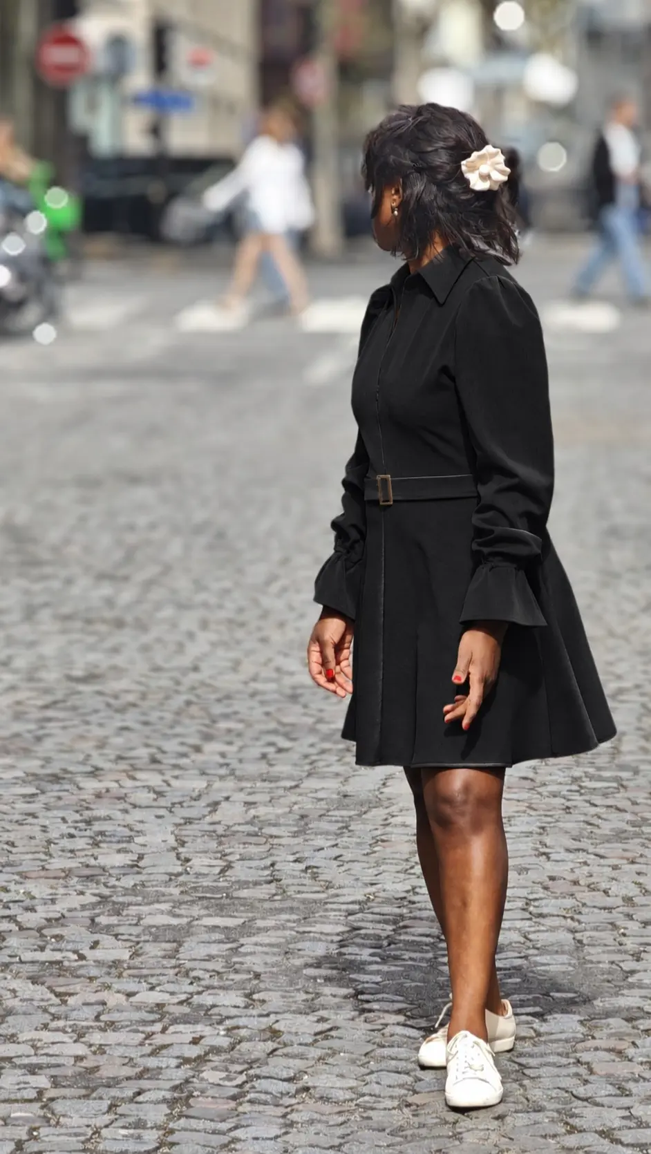 Robe Signature courte noire