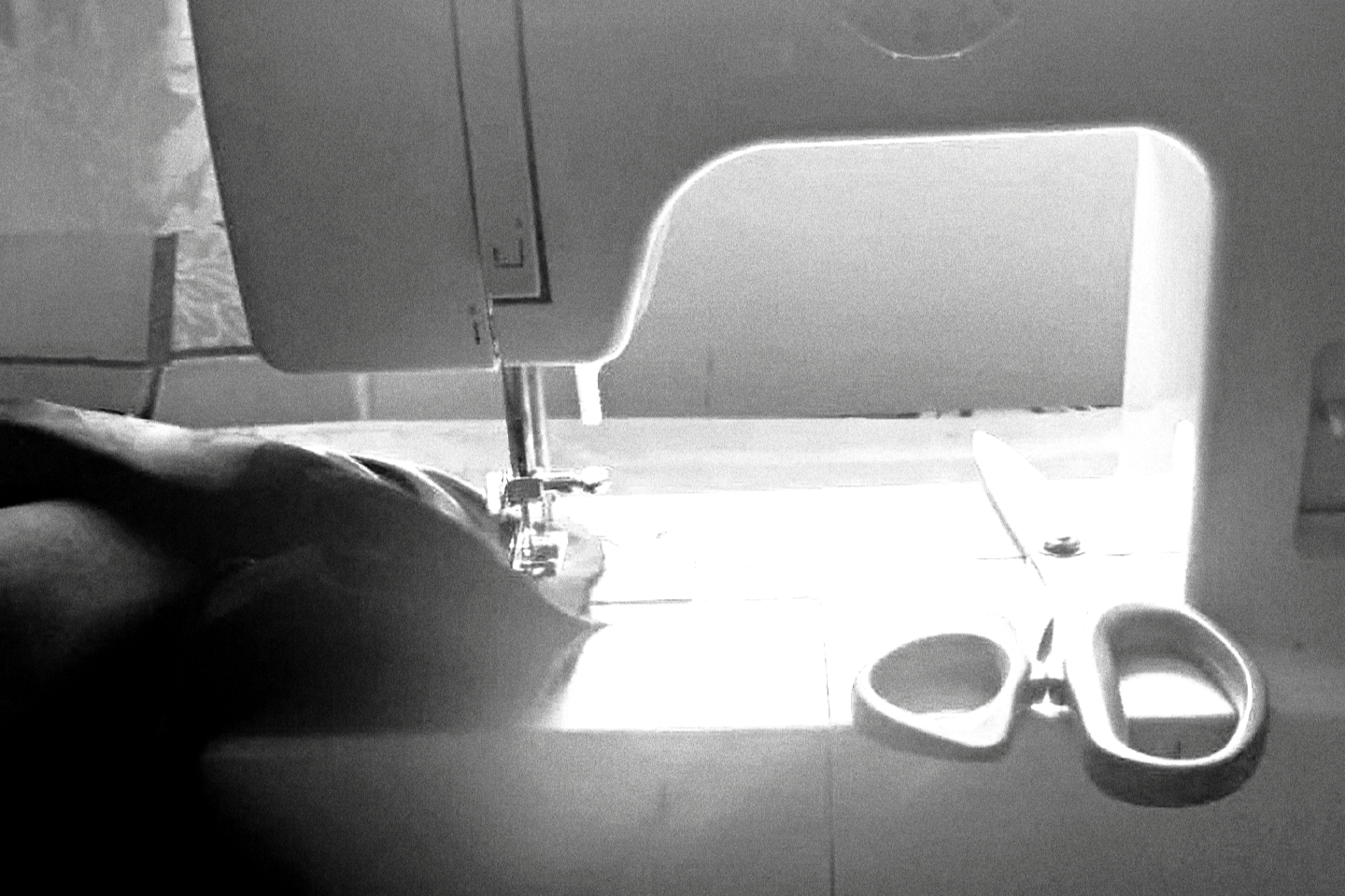 Travail de couture à la machine