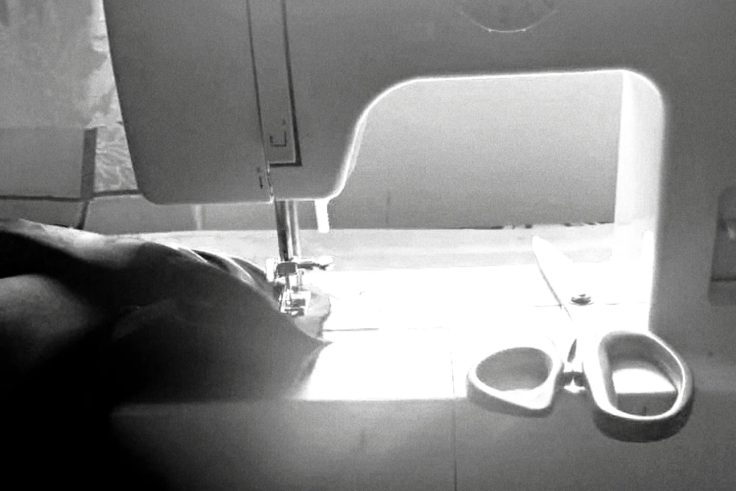 Travail de couture à la machine