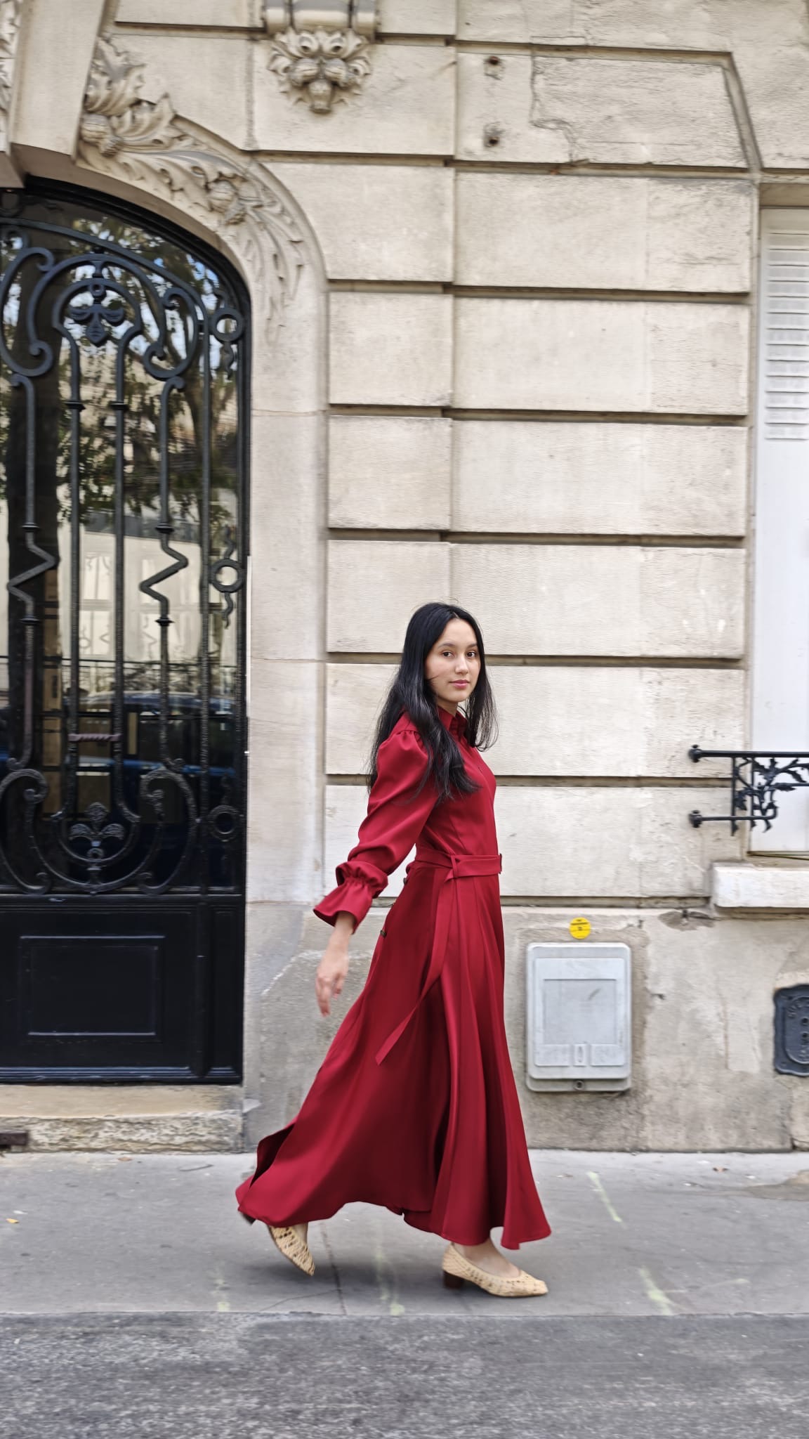 Robe Signature bordeaux longue